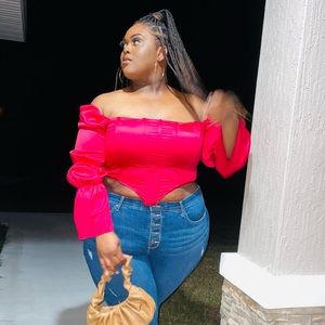 Trendy Off the shoulder Corset Top only worn *ONCE*